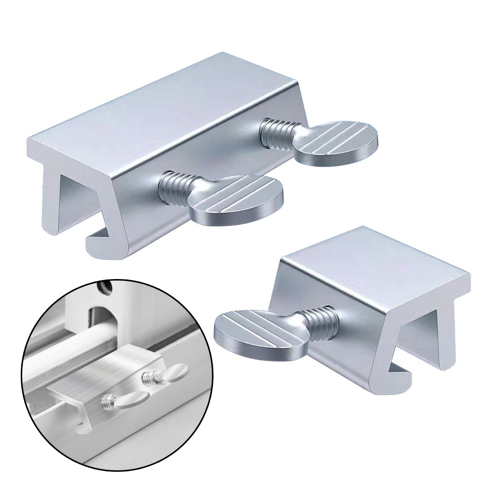 Langlebige Fensterschlösser aus Aluminiumlegierung, verschiebbar, sicher, verstellbare Schiebetür-Clips, Sicherheitsfenster-Schloss-Stopper für Türen