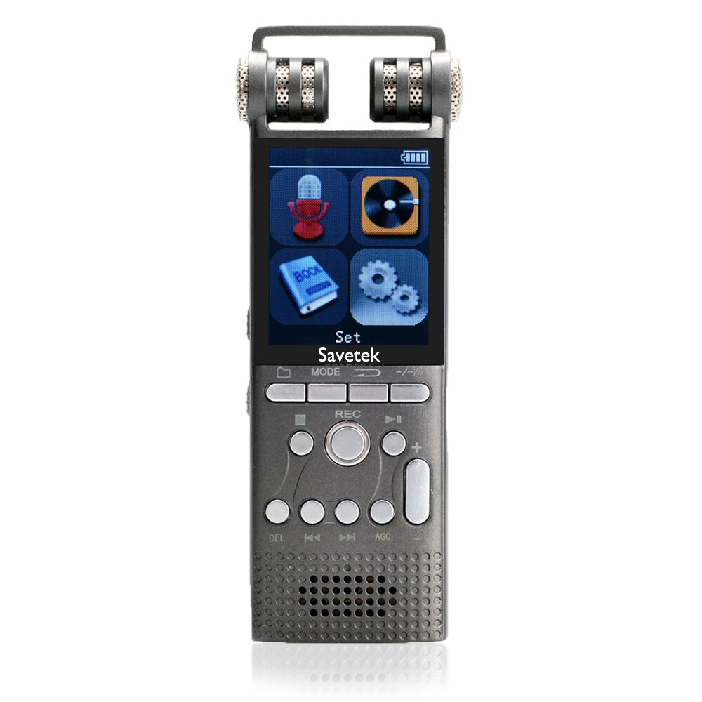 Savetek Digital Voice Activated Audio Recorder 8GB 16GB USB Pen MP3 Player Recording PCM 1536Kbps DSP Noise Cancel: black / 16GB