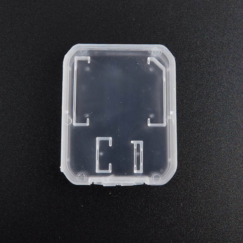 Estuche de plástico transparente para tarjeta de memoria TF/SD, caja de almacenamiento estándar, 10 unidades