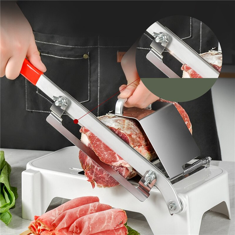 Kitchen Tools Meat Slicing Machine ABS+Stainless Steel Household Manual Thickness Adjustable Meat And Vegetables Slicer Gadget