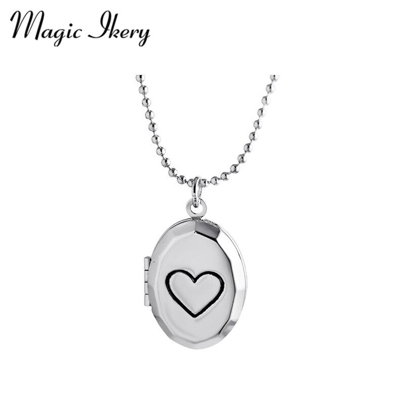 Magie Ikery runde Foto speicher schwimm medaillon Einfache Herz Halskette duft ätherisches öl diffusor für frauen MKA98