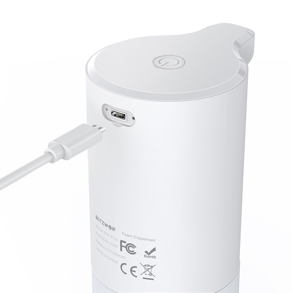 BlitzWolf BW-FD3 Automatic Soap Dispenser - 300ml Touchless Foam Dispenser - USB Rechargeable - IPX4 Waterproof