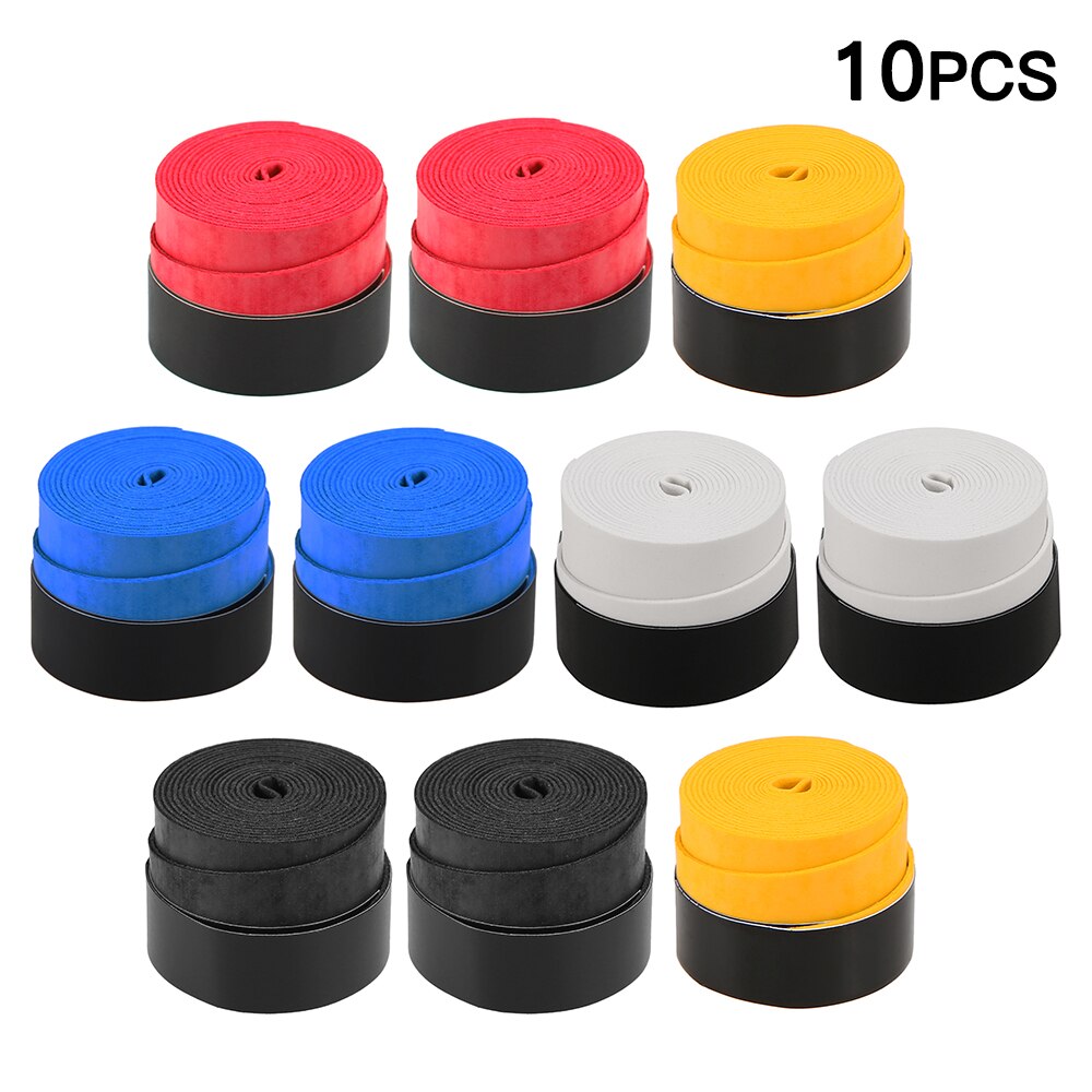 Outdoor Sport 10Pcs/25Pcs/60 Pcs Anti-Slip Tennis Badminton Racquet Grips Zweetband Polyurethaan Training oefenen: Multicolor 10pcs