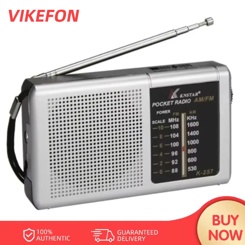 AM FM Portable Mini Two Band Radio Fullwave Band Battery Powered Radio Built-In Speaker Outdoor Emergency Radio for Elders