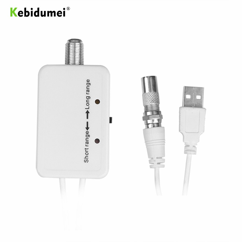 kdbieumei HD HDTV TV Antenna Amplifier Signal Booster Antenna Adapter 200Mile 36dB Low Noise Easy Installation