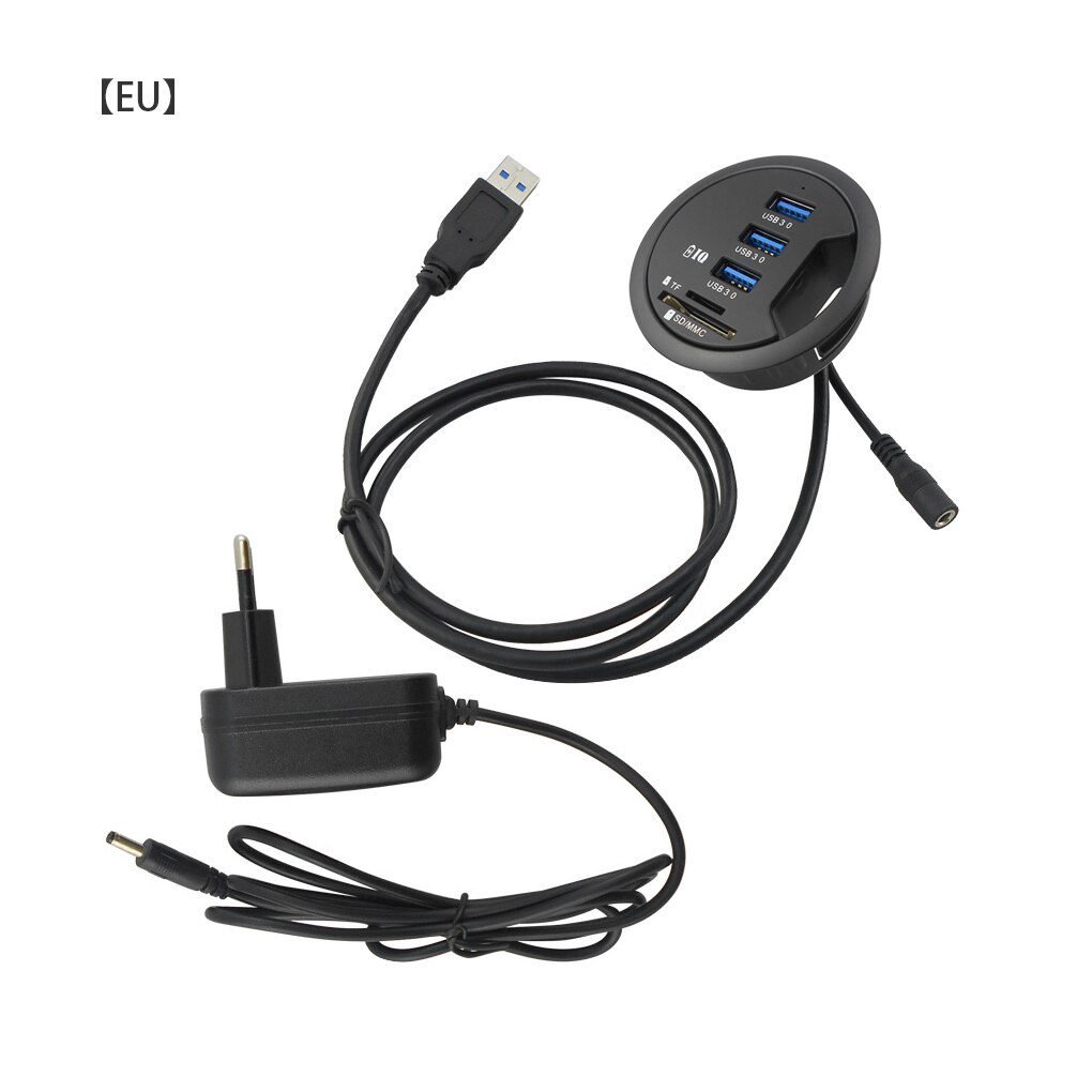 USB HUB USB3.0 Mount with Card Reader USB 2.0 3 Ports With SD/TF Headphone/Mircophone Adapter For PC/Tablet: 5 in 1 card reader