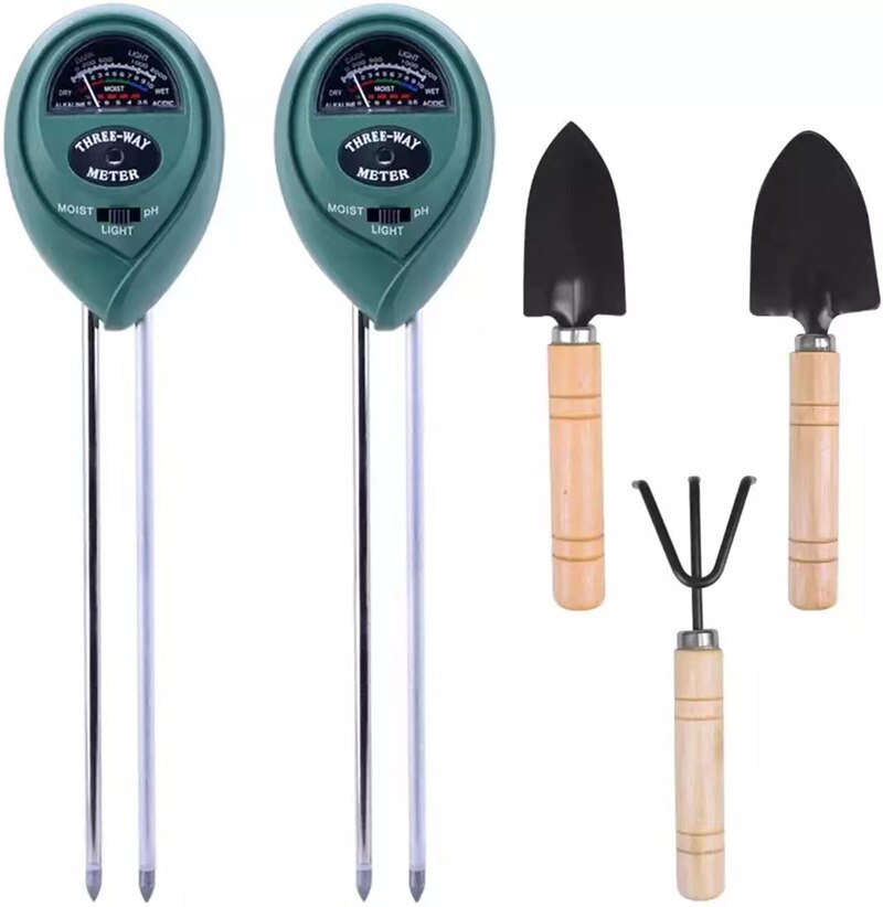 2 Packs 3 in 1 Soil Moisture Light PH Acidity Tester Plant Tester Indoor Outdoor Soil Moisture Sensor Meter Plant Hygrometer