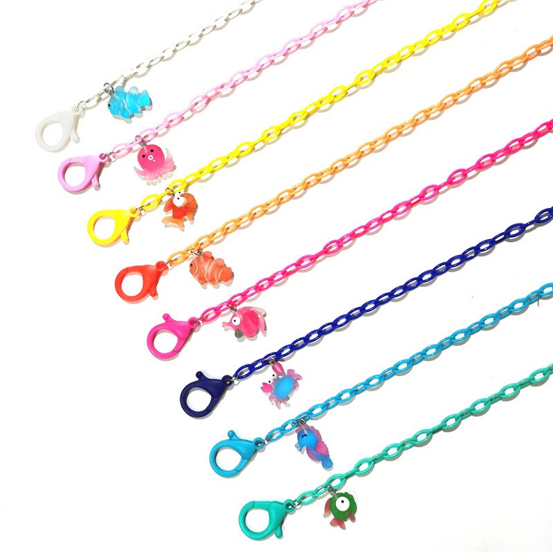 Cadena de hilo de algodón para gafas, collar de cadena para mascarillas, colgante de corazón, correas para gafas de sol, cordón para el cuello