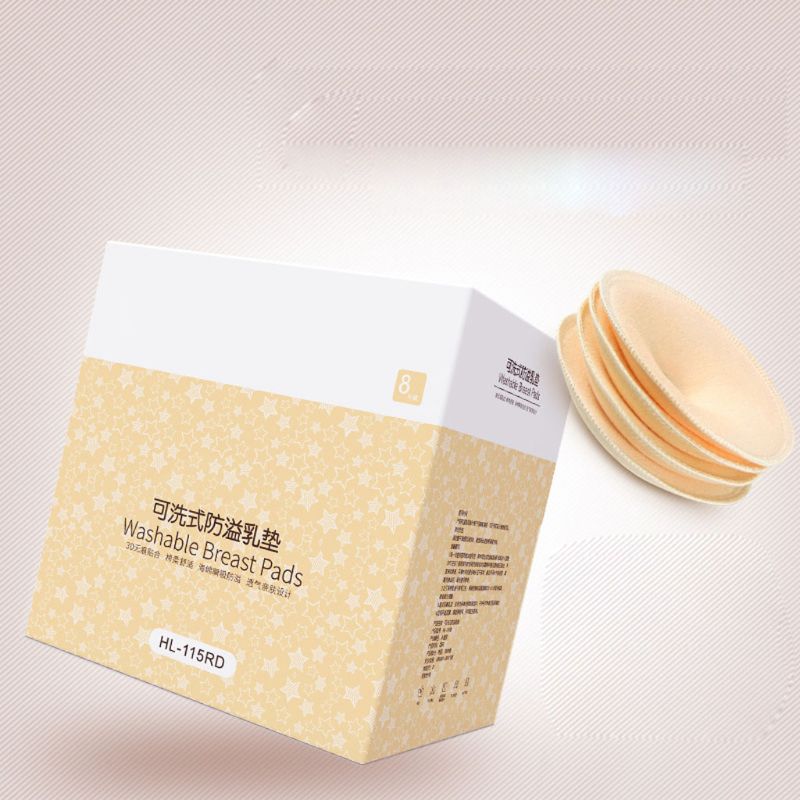 8pcs Nursing Breast Pads Washable Breathable Maternity Feeding Bra Accessories