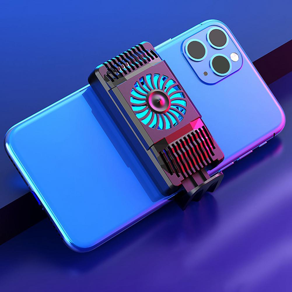 Kabelloser schnellkühl-handykühler für xiaomi, huawei und samsung mit rückseitiger clip-befestigung und gaming-ständer