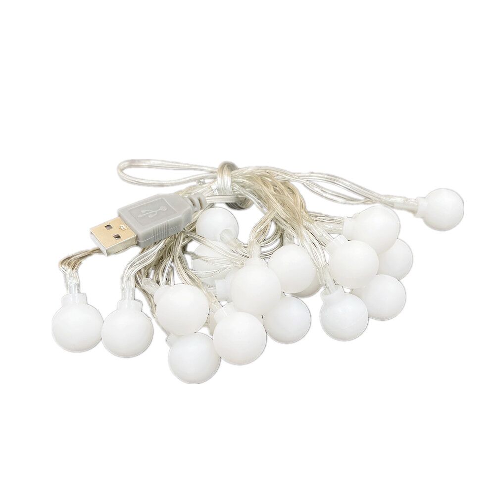 Cadena de luces LED para vacaciones, cadena de iluminación de 3M, 5M, 10M, Bombilla USB, impermeable, para exteriores, boda y Navidad