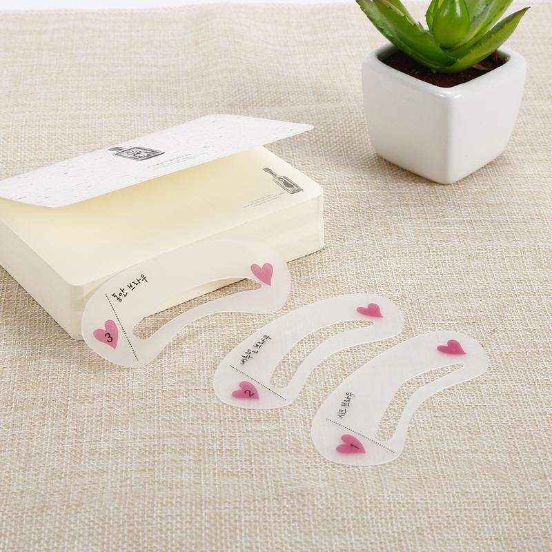 Pochoirs à sourcils 3 en 1, Kit de pochoirs, carte de toilettage, outils de maquillage