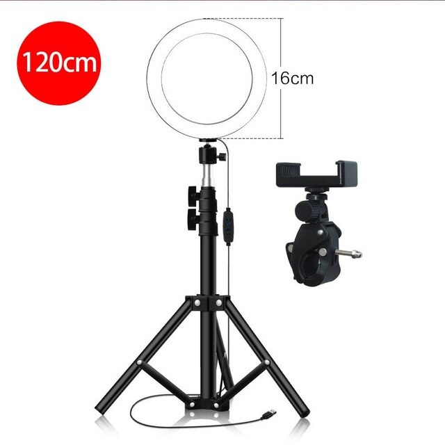 Anello di Luce portato video Lampada Della Luce W/Treppiede A tre Velocità Del Basamento Foto Sudio Selfie Fotografia Anello di Luce di Riempimento universale Dimmerabile: 120cm / 20cm