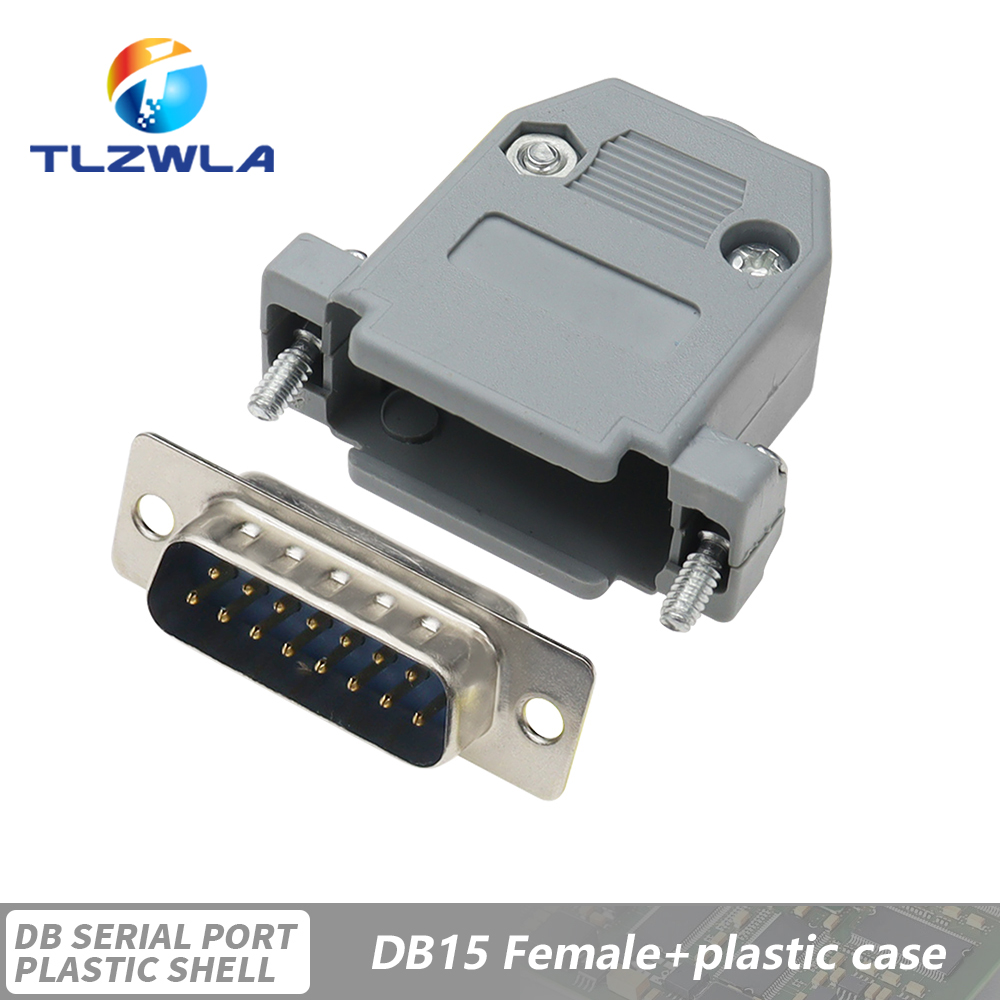 5PCS DB9 Adapter Connector Core DB15 DB25 DB37 RS232 Serial COM Plug Connectors Hole/Pin Female Male Port Socket D Sub DP9 Case: Yellow