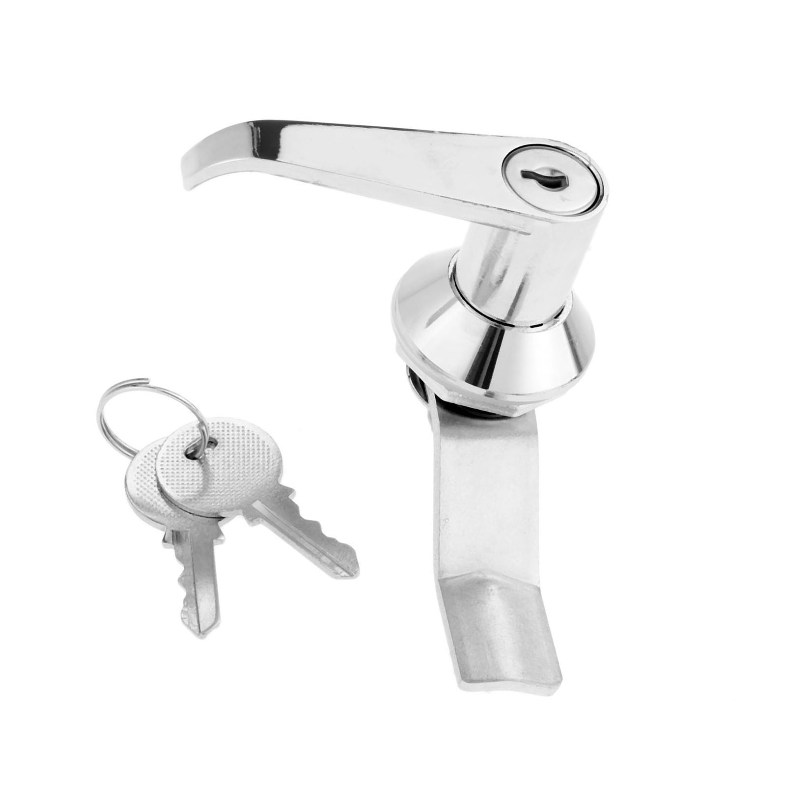 DRELD 1Pc 76mm Handle Panel Mount Cam Lock For Cabinet Door Mailbox Cupboard Distribution Box+2Pcs Keys +Locking Plate Hardware