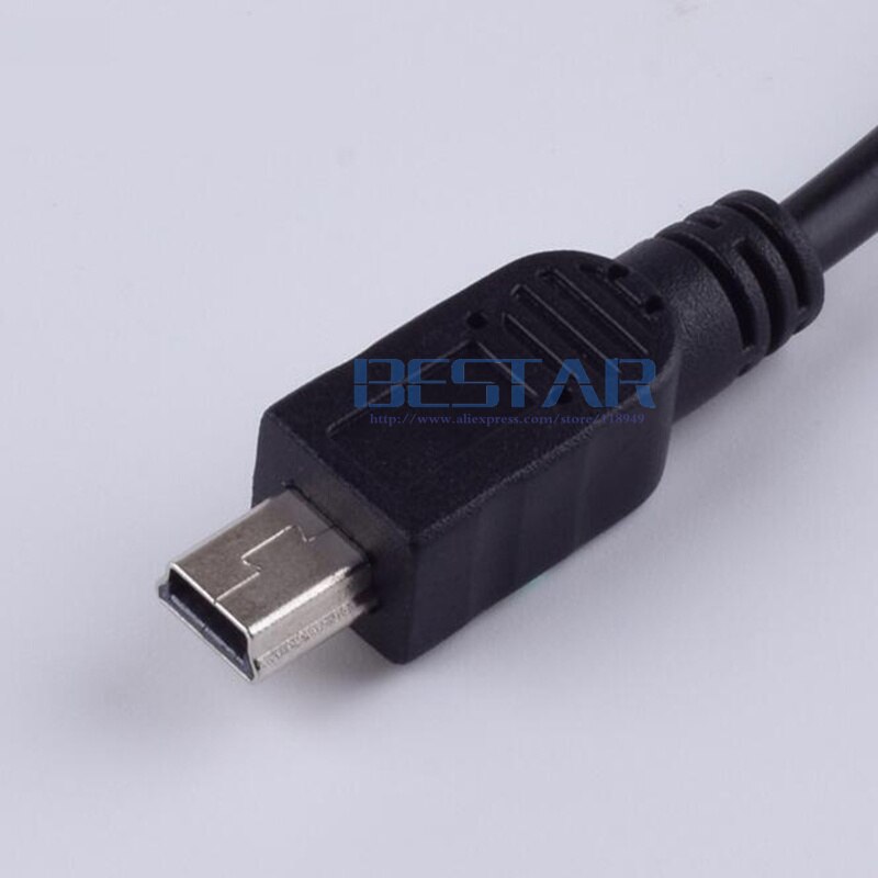 Black DC power plug USB convert MINI USB 5pin 5P Jack with cord connector charging charge cable 1m 3FT
