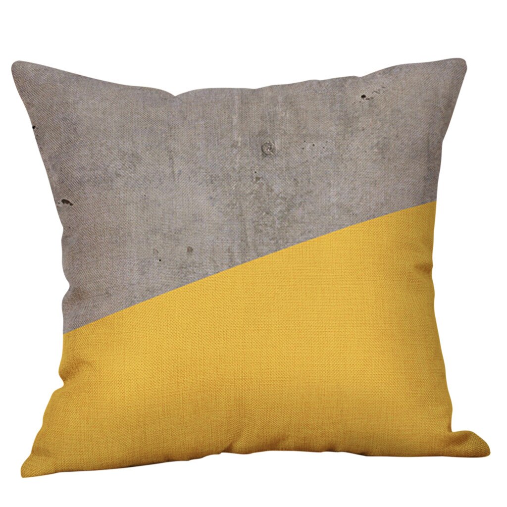 Mosterd Kussensloop Geel Geometrische Fall Autumnpillow Covers Decoratieve Offioce Thuis Woonkamer Sierkussen: E