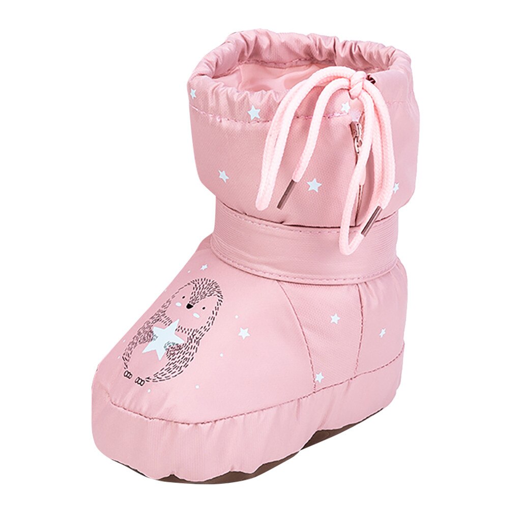 Kids Meisjes Jongens Schoenen Peuter Baby Herfst Cartoon Footgear Baby Front Schoenen Pasgeborenen Winter Warme Laarzen Schoenen Wieg Schoenen: Roze