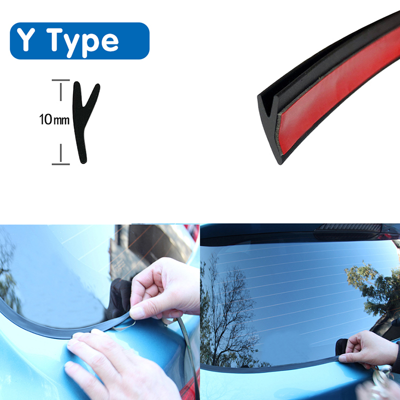 Y type bil gummipakning bilrudeforsegling gummi tag forrude beskyttelsesforseglingsstrimler trim til auto bageste forrude