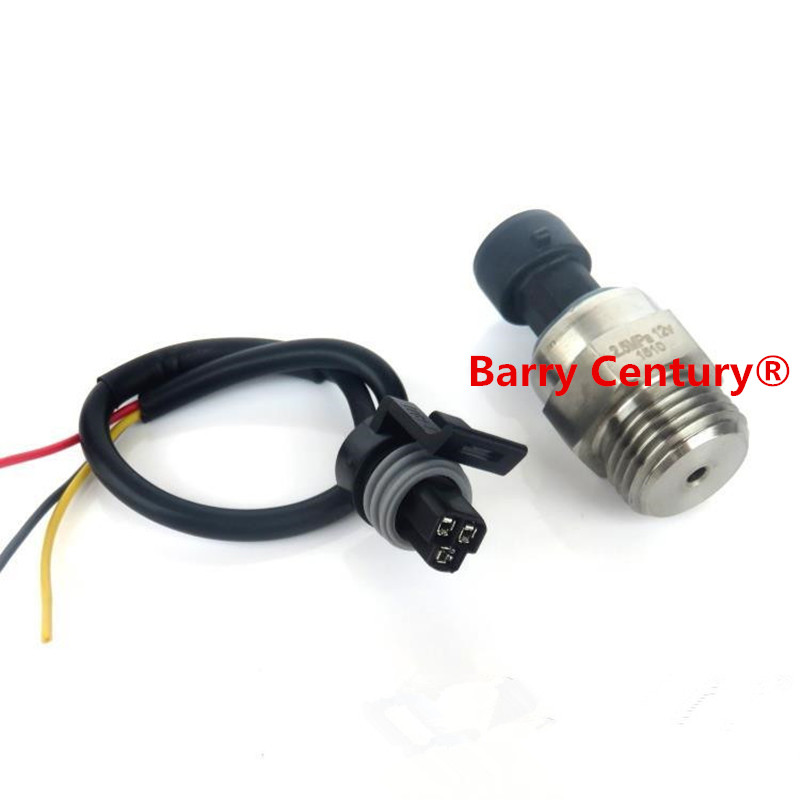 Pressure transmitter Water pressure sensor 0-2.5mpa DC12V air pressure oil pressure sensor G1/2