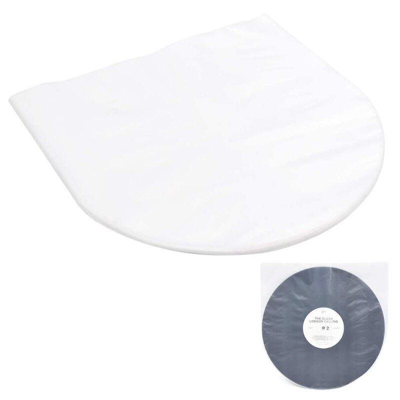 50Pcs 12 Inch Paper Sleeves Blu-ray Disc Clear Paper Case with Transparent Flap