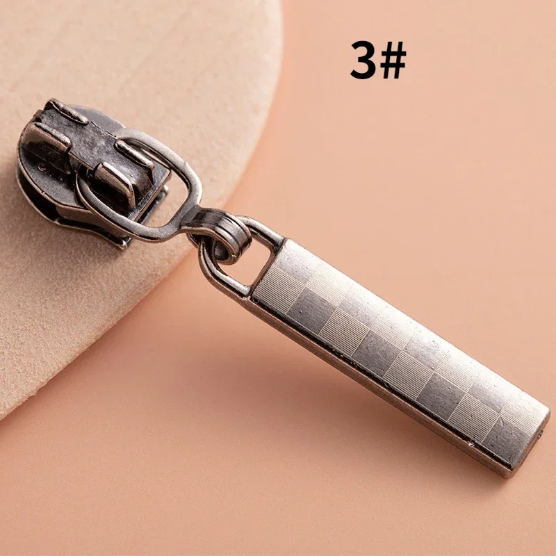5 pezzi 3 # /5 # /8 # Cursori per cerniere in metallo per cerniere in resina/metallo/nylon Cursori per cerniere di ricambio per abbigliamento Forniture per cucito fai da te: Pistola In Metallo