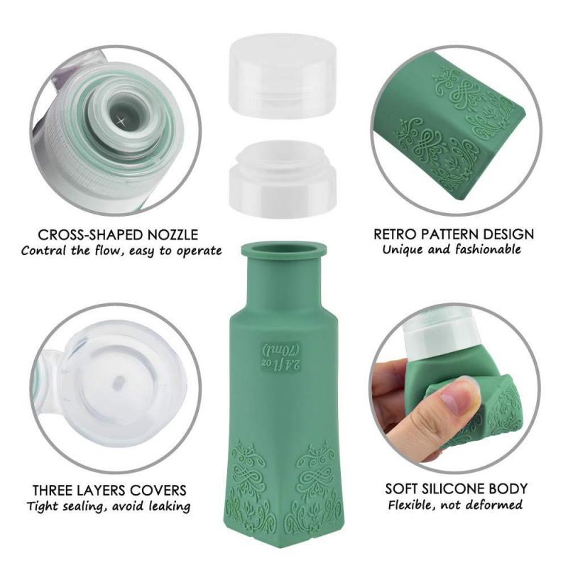 1Pc Silicone Refillable bottle Portable Hand Sanitizer Squeeze Bottle Travel Sorage Lotion Container Empty Bottle Household Tool