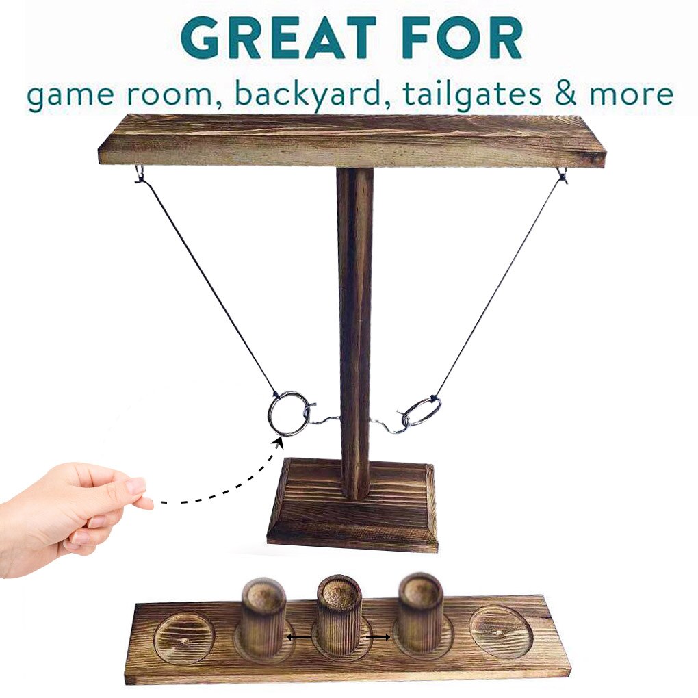 Partei Spielzeug Ring Werfen Spiele Freizeit Industriellen Stil Bar Trinken Shop Handgemachte Holz Ring Werfen Haken schnelllebigen Interaktive spiel