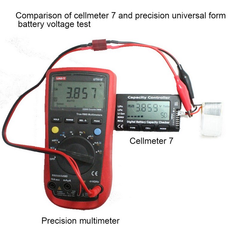 5-- in- -1 batterijmeter lcd digitale batterijcapaciteitscontrole controller voor lipo life li-ion nicd nimh batterijcapaciteitstester