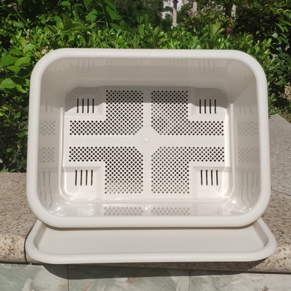 Plastic Fruits Vegetables Planting Pot Soil Culture Pot Planters Growing Containers Garden Planting Tools Balcony Flower Pot: White