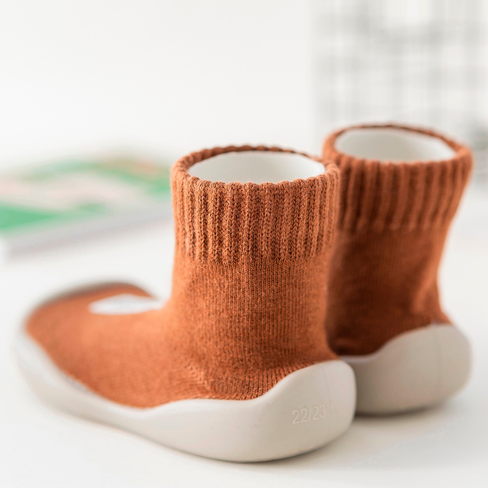 Baby Boy Girl Warm Floor Socks Rubber Sole Shoes Antislip First Walker Soft Cartoon Anti-slip Sole Summer Breathable Sneaker