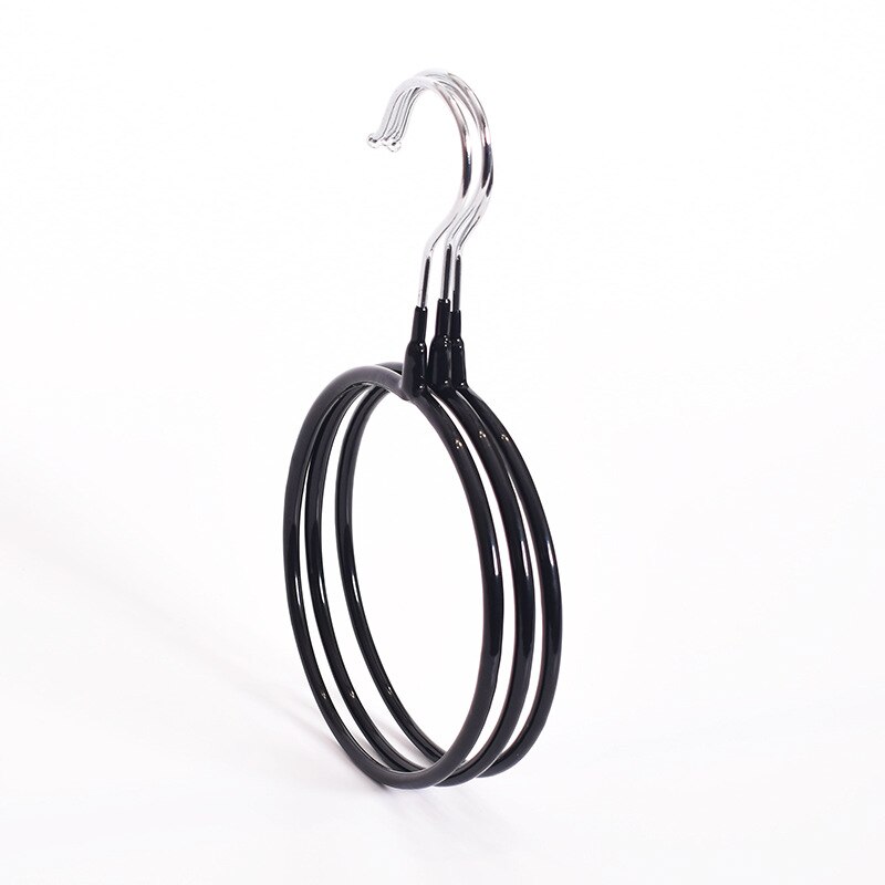 Metal Multifunctional Clothes Hanger Round Ring Silk Scarf Storage Rack Shelf Toroidal Hanger Tie Garment Towel Holder