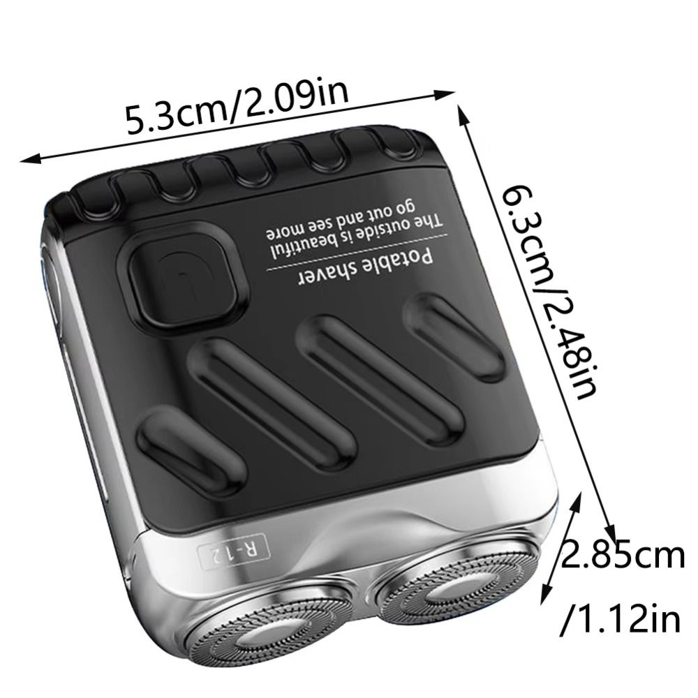 Mini Men's Electric Shaver Double Head Magnetic Portable Rotary Razor 9000 Revolutions Wet and Dry Shaving Beard Trimmer Dad