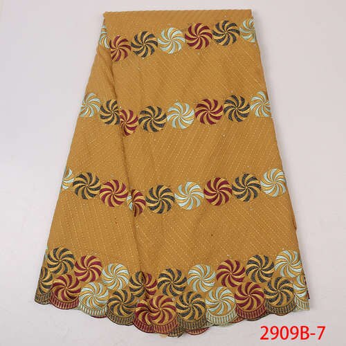 Swiss voile lace in switzerland swiss dry lace in switzerland,African cotton lace with rhinestones KS2909B-4: 2909B-7