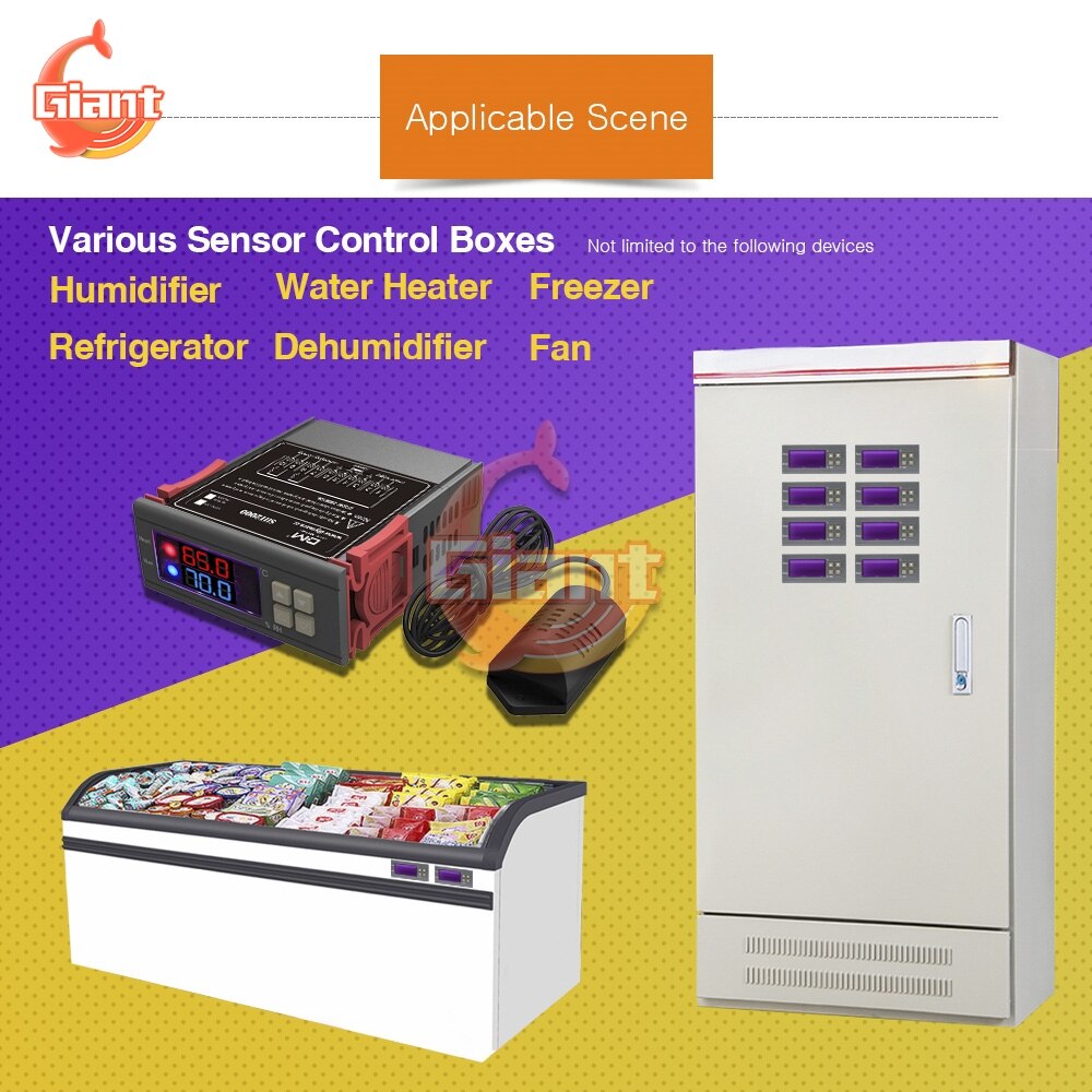 SHT2000 Dual Digital Thermostat Temperature Humidity Controller Thermometer Hygrometer Controller AC 110V 220V DC 12V 24V 10A