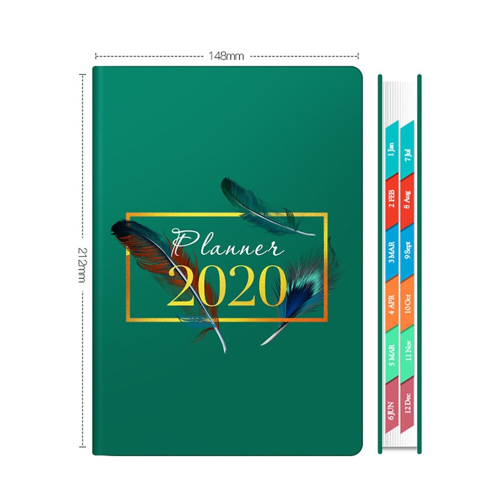 1Pcs A5 Planner Efficiency Agenda Schedule Notebooks Diary Stationery for School Office(Red)