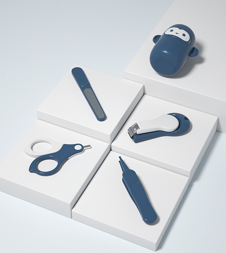 Neugeborenen Baby Nagel Schere Baby Nagel Pflege Werkzeug Kind sicher Tragbare Nagel Haarschneidemaschine Trimmer Datei Pinzette Mit Kasten freundlicher Manikübetreffend Bausatz