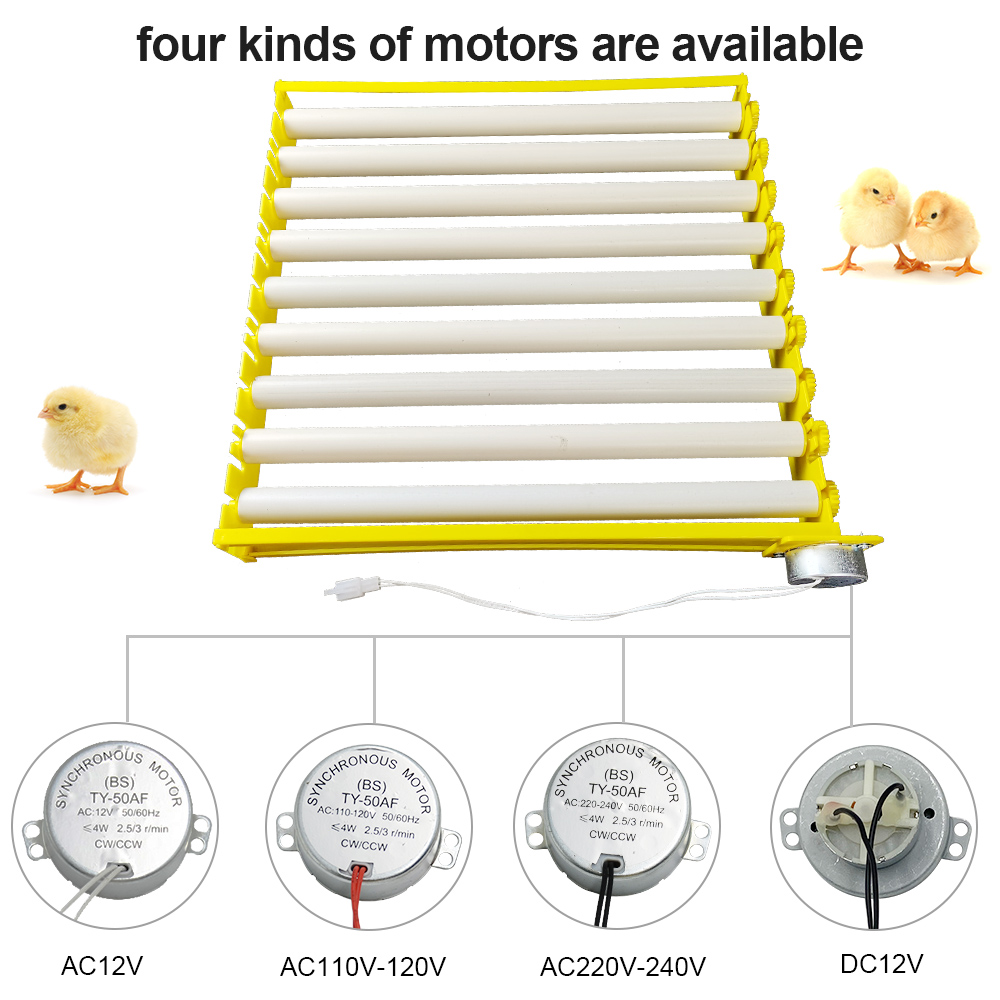 9 rohre Rolle Ei Tablett Wachtel Gans Huhn Ente Vogel GeflüGel Eier Fach Bauernhof Inkubation Mit Motor- Wiederum sterben Eier: M / Weiß