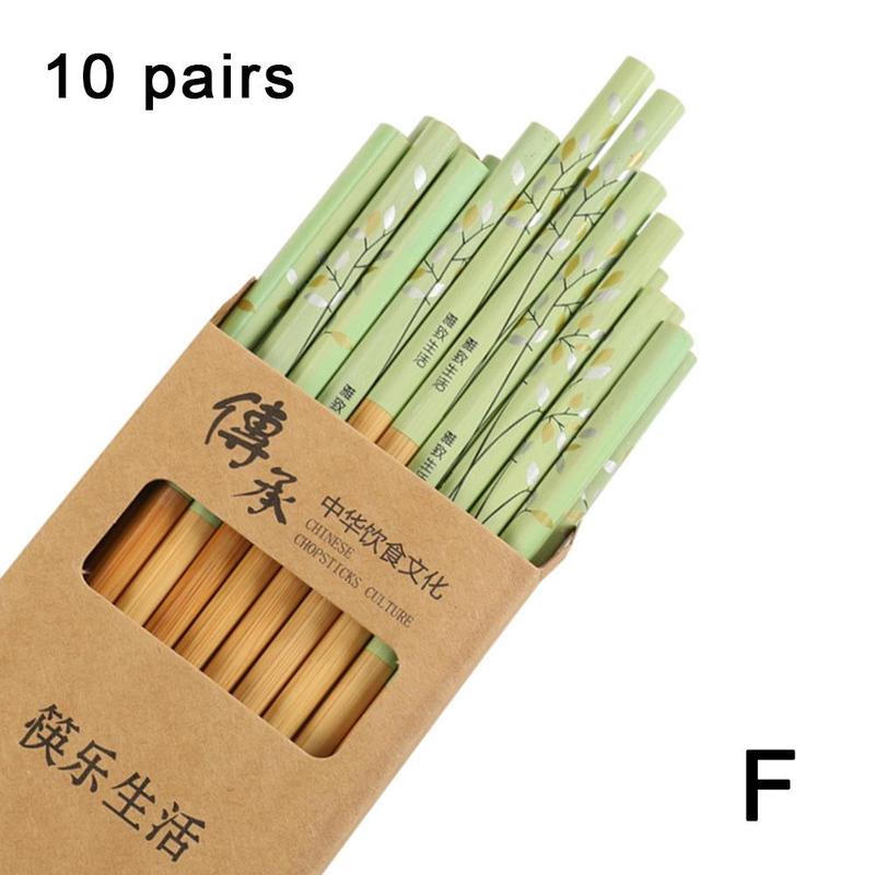 Chinesischen Stil Gedruckt Stäbchen Kasten einstellen Stäbchen Lebensmittel Kochen Hohe Stäbchen Wesentliche Lange Produkt Chine W6K9: F