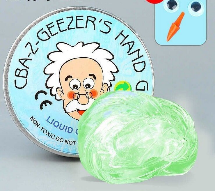 Intelligent håndgummi gennemsigtig hoppe plasticine slim lys ler voksne dekompression mudder pædagogisk legetøj børn: Grøn