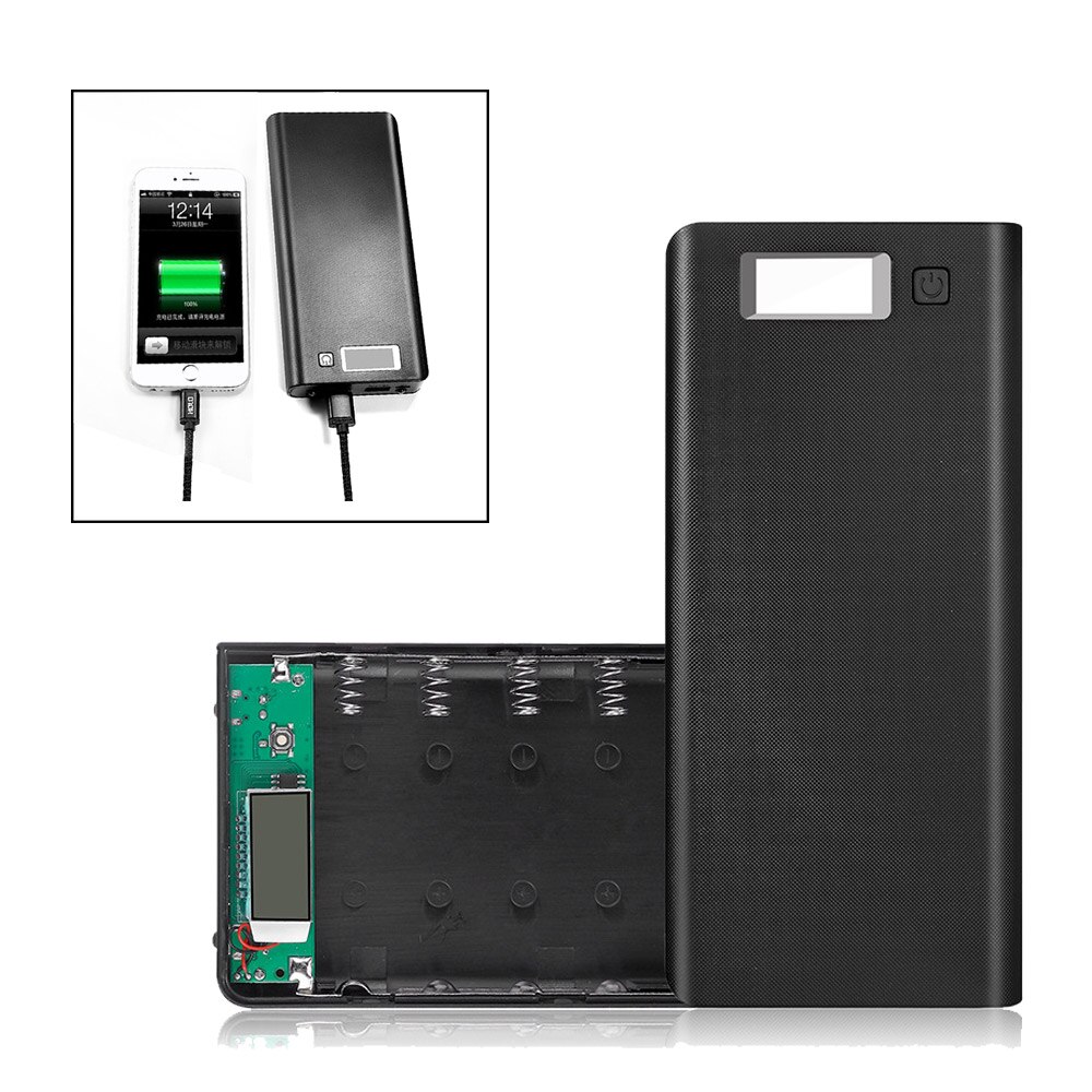 8X18650 Diy Mobiele Power Bank Batterij Opbergdoos Quick Charger 5V 2.4A Dual Usb Telefoon Powerbank Case voor Xiaomi Huawei Iphone