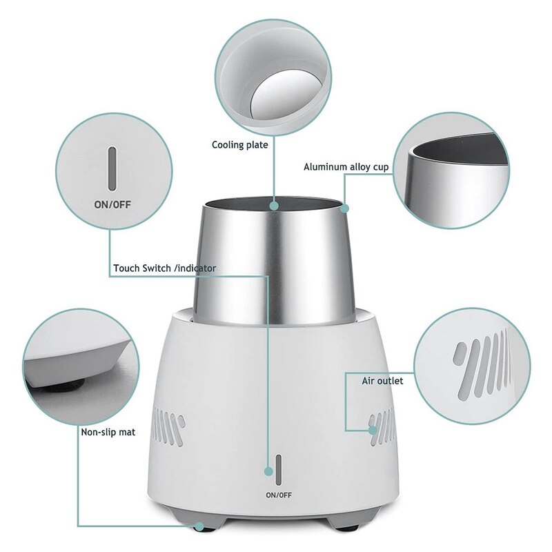 Auto Instant Cool Cup Draagbare Cool Cup Elektrische Drinken Koeler Cup Auto Thuis Voor Zomer Koeling Vriezer