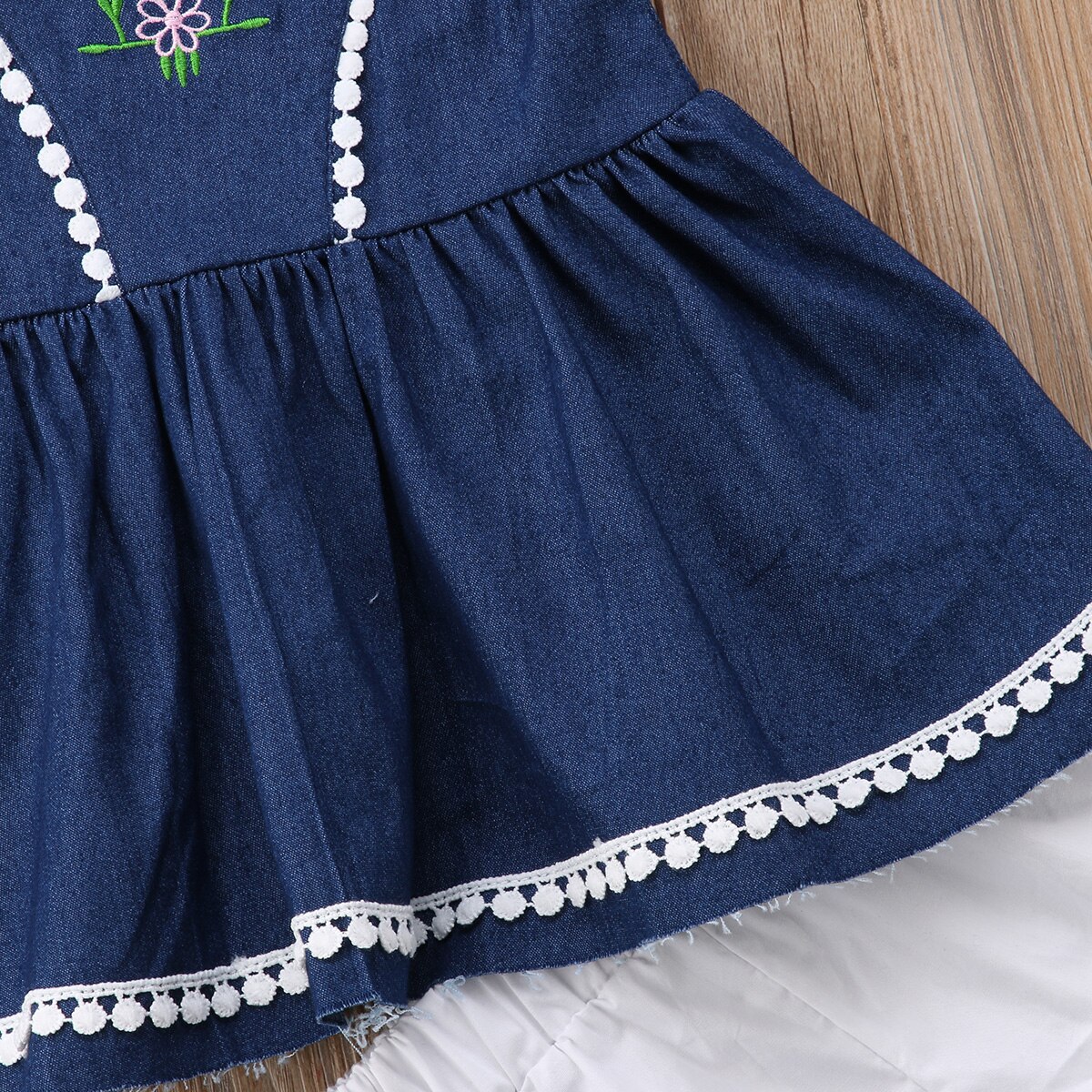 Merk peuter baby kinderen babymeisje bandjes denim tops prinsessenjurk shorts outfits 2 stuks sets casual zomer zonnepak 1-6t