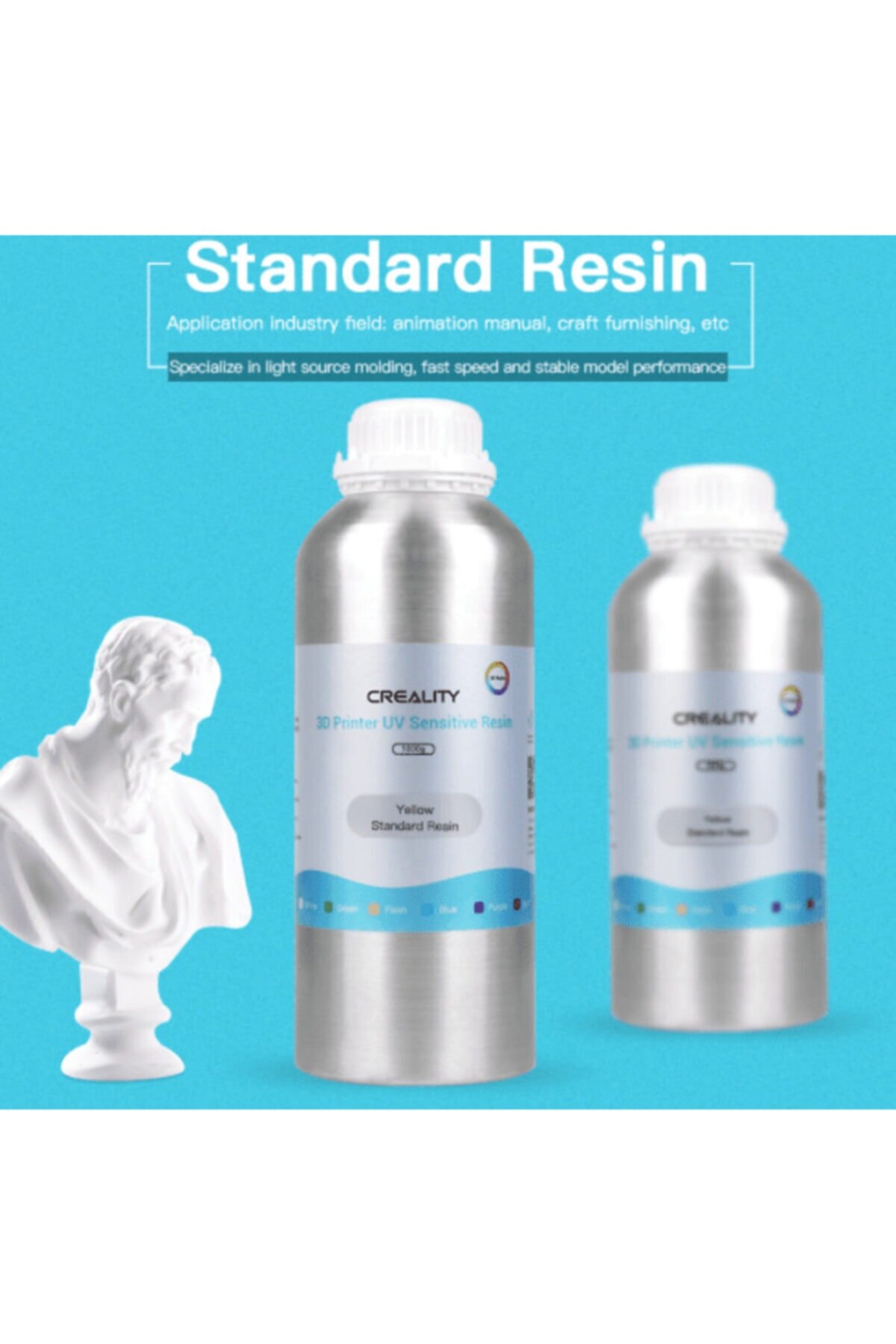 Creality stampante 3D resina LCD a polimerizzazione UV Resn 405nm resina fotopolimero Standard per 3Dprinting 500Ml 10 colori diversi