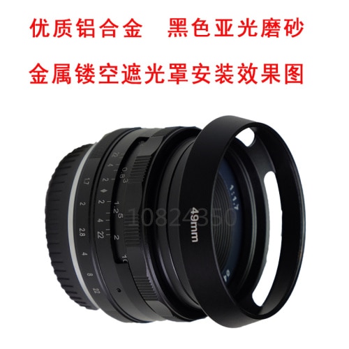 Digital SLR Camera 37mm 39mm 40.5 mm 46mm 49 mm 52 mm 55mm 58mm Metal Wide-Angle Lens Hood with for Canon for Nikon for Sony