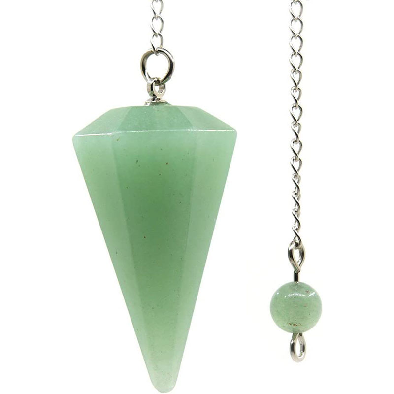 Pedra natural quartzo ágata pingente reiki cura cone ametista charme pêndulo pingentes para adivinhação radiestesia reiki cristais: Cor dourada pura