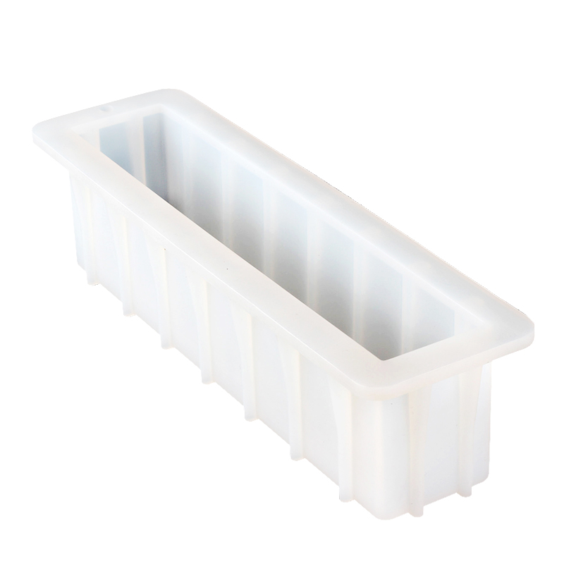 Nicole Brood Zeep Siliconen Mal Wit Rechthoekige Handgemaakte Swirl Soaps Maken Tool Mould