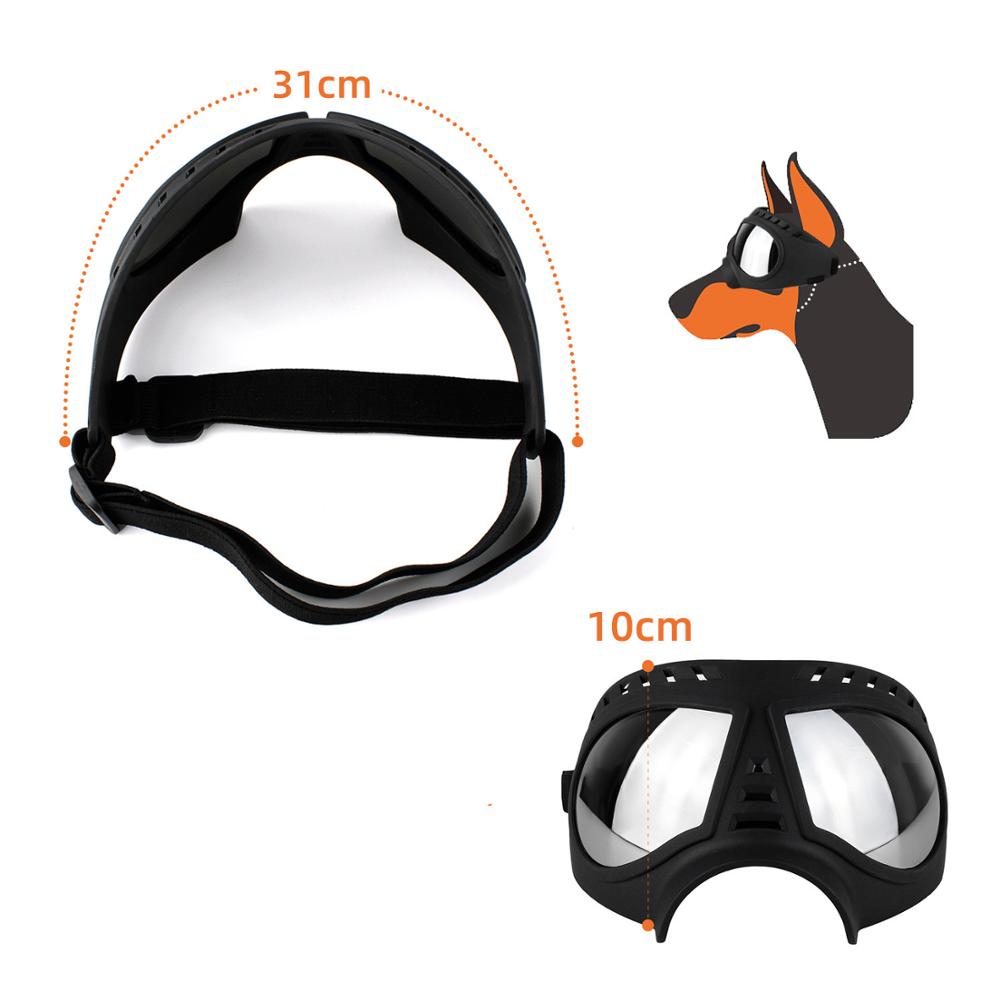 Seje hundesolbriller uv-beskyttelse vindtæt beskyttelsesbriller kæledyrsøjne slid mellemstor hund svømning skøjteløb briller