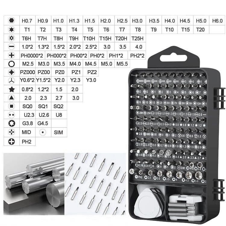 Schroevendraaier Set 122 In 1 Torx Schroevendraaier Bit Set Multifunctionele Computer Mobiele Telefoon Reparatie Tool Kit