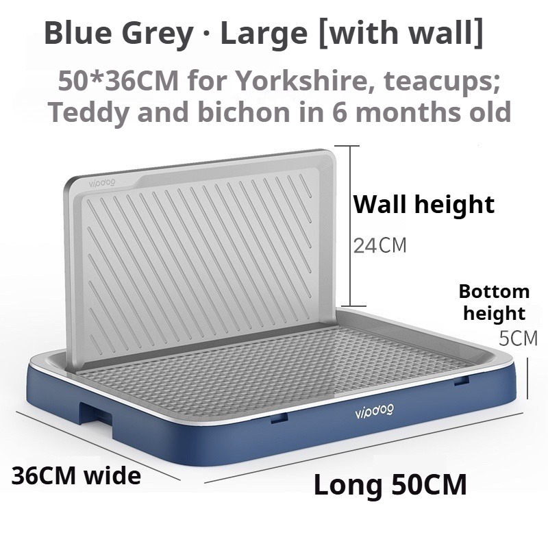 Large Indoor Dog Toilet High Walls Pet Potty Training Dog Urinal Toilet Anti Stepping Puppy Litter Box with Grid Pets Supplies: Dark Brown